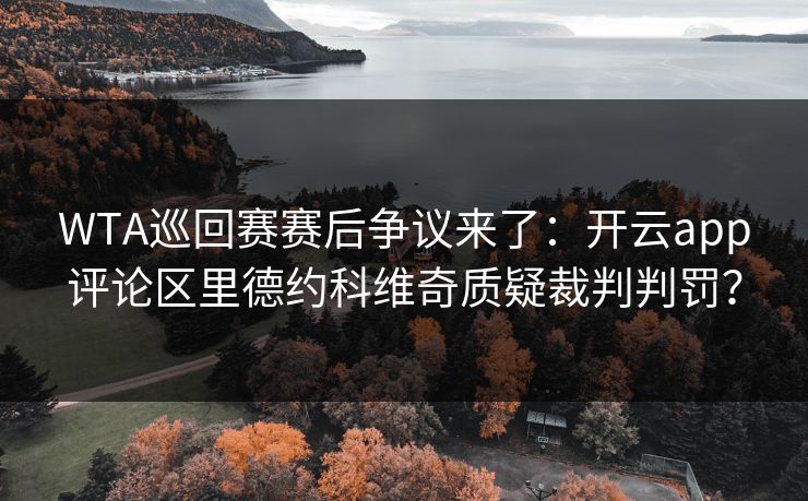 WTA巡回赛赛后争议来了：开云app评论区里德约科维奇质疑裁判判罚？
