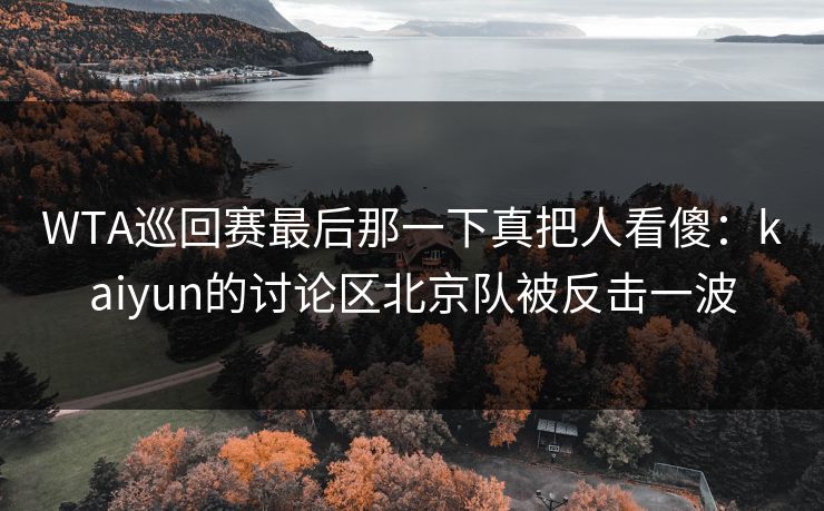 WTA巡回赛最后那一下真把人看傻：kaiyun的讨论区北京队被反击一波