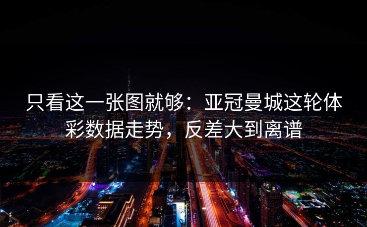 只看这一张图就够：亚冠曼城这轮体彩数据走势，反差大到离谱